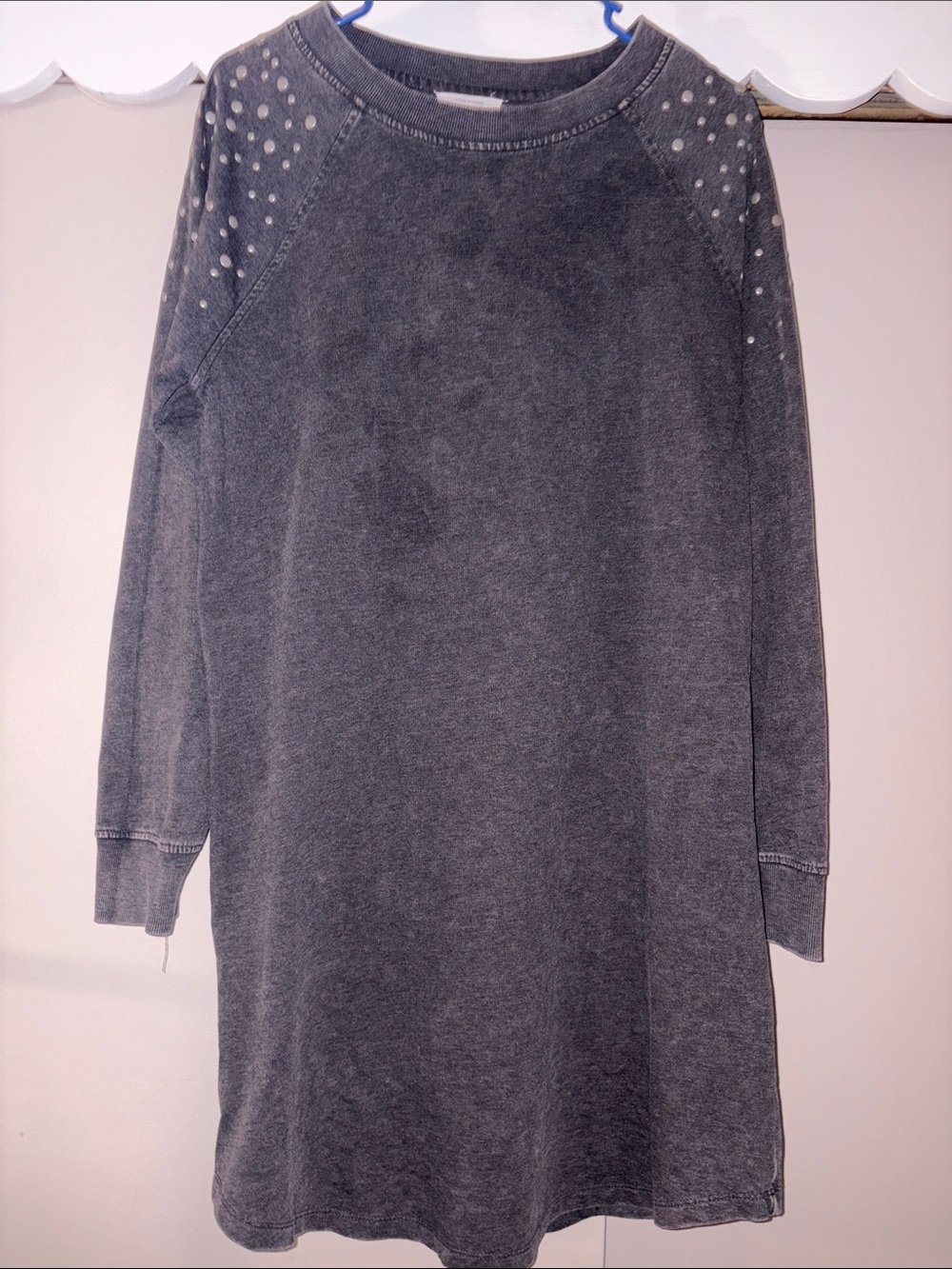 Maurices dark gray ribbed crewneck top